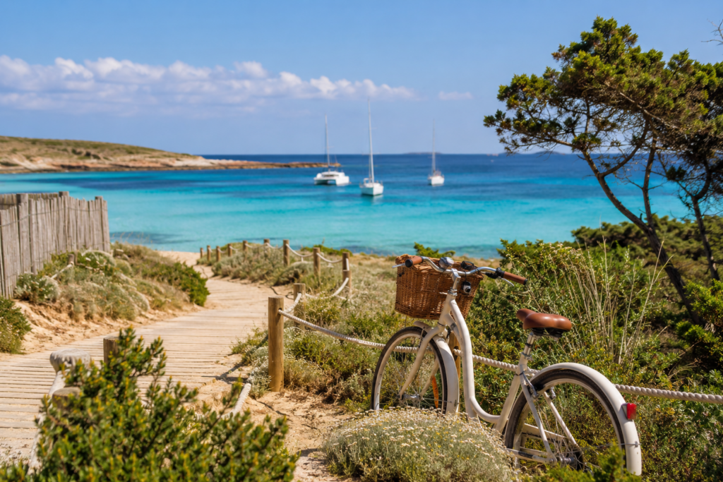 Formentera es un pequeño paraíso frágil y único. Sus aguas turquesas, sus playas infinitas y su ritmo pausado enamoran a los visitantes. Pero precisamente por su tamaño y delicadeza, la isla necesita cariño y responsabilidad. Queremos ayudarte a disfrutarla al máximo… Aquí tienes algunas ideas para vivir Formentera de forma sostenible, auténtica y respetuosa.